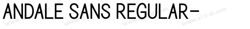 Andale Sans Regular字体转换